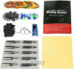 Tattoo Complete Starter Kit Machine Guns 14 Inks Foot Pedal Needles Grips Tips