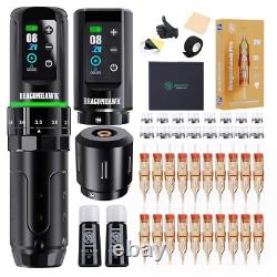 Tattoo Kit, Cordless/Cord Complete Tattoo Gun Kit Pen Machine, 7 Strokes Length