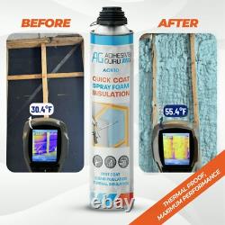 Thermal & Heat Insulation Spray Foam Kit (12x32.8 oz), Foam Cleaner and Foam Gun