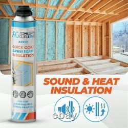 Thermal & Heat Insulation Spray Foam Kit (12x32.8 oz), Foam Cleaner and Foam Gun