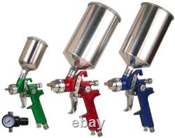 Titan 19221 Pro Gravity HVLP Spray Gun Kit Color Coated For Base, Detail, Clear