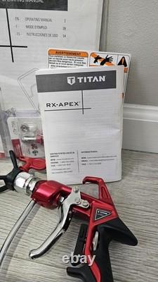 Titan RX-Apex Airless Spray Gun + Splatter Nozzle 765-360 Texture Kit NEW