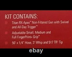 Titan RX-Apex High Pressure Paint Spray Gun / 5000 psi / Hose & Gun Kit / NEW