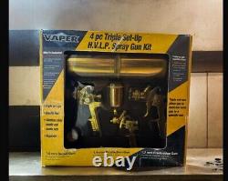 Titan Vaper 19220 4 Piece HVLP Triple Setup Spray Primer Topcoat Detail Gun Kit