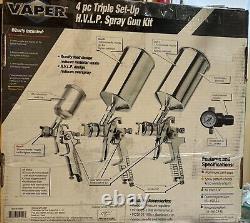 Titan Vaper 19220 4 Piece HVLP Triple Setup Spray Primer Topcoat Detail Gun Kit