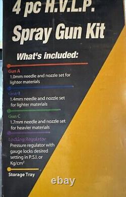Titan Vaper 19220 4 Piece HVLP Triple Setup Spray Primer Topcoat Detail Gun Kit