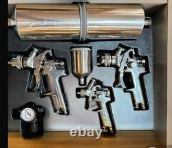 Titan Vaper 19220 4 Piece HVLP Triple Setup Spray Primer Topcoat Detail Gun Kit