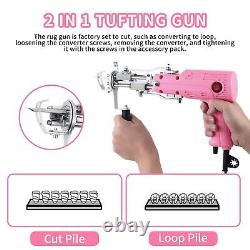 Tufting Gun 2 in 1, Loop Pile Cut Pile Rug Gun Machine Starter Kit, New Upgra