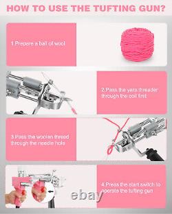 Tufting Gun Kit 2 In 1 Cut & Loop Pile Tufting Gun Handmade DIY Embroidery