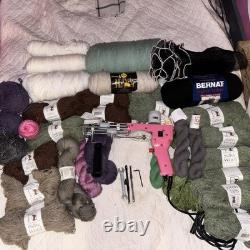 Tufting Gun Kit Cut & Loop Pile Rug Carpet Making Machine with Yarn Included New
