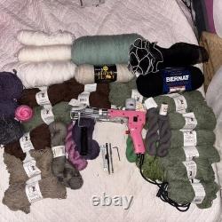 Tufting Gun Kit Cut & Loop Pile Rug Carpet Making Machine with Yarn Included New