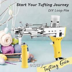 Tufting Gun Kits Cut Pile Rug Tufting Gun, Handheld Knitting Rug Gun with Yar