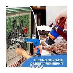 Tufting Gun Starter Kit, KAOJMUQ Rug Tufting Gun with Carpet Trimmer Making K