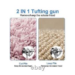 Tufting Gun Starter Kit, KAOJMUQ Rug Tufting Gun with Carpet Trimmer Making K