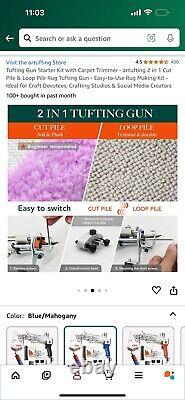 Tufting Gun Starter Kit, Projector, Gripper & Yarn