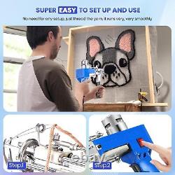 Tufting Gun Starter Kit, Rug Maker Machine Kit, 2 in 1 Loop Cut Pile Tufting
