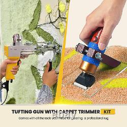 Tufting Gun Starter Kit, Tufting Gun with Carpet Trimmer Rug Making Kit, Rug Gu