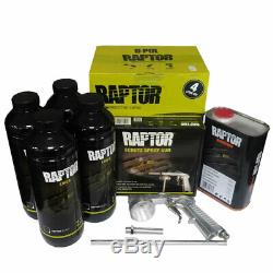 UPO 820V, Black Spray On Raptor Bed Liner Kit with FREE Spray Gun