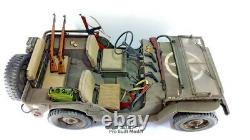 US Army Jeep Willys 1/4 Ton 4X4 Truck WW2 /w guns sets 16 Pro Built Model