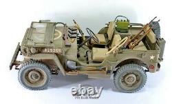 US Army Jeep Willys 1/4 Ton 4X4 Truck WW2 /w guns sets 16 Pro Built Model