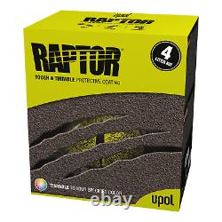 U-POL 821V VOC Raptor Tintable Spray-On Truck Bed Liner Kit with 726 Gun 4L