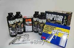 U-POL RAPTOR Black Truck Bed Liner Kit + 1 Spray Gun