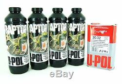 U-POL RAPTOR Black Truck Bed Liner Kit + 1 Spray Gun