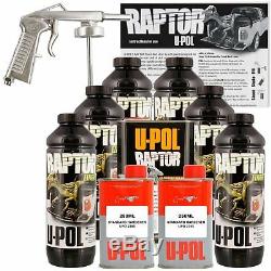 U-POL Raptor Black Truck Bed Liner Kit with FREE Spray Gun, 6L Upol