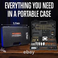 Ultimate Gun Cleaning Kit Universal Fit with Solid Brass Rods and Accessories