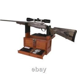 Universal Gun Cleaning Kit Rifle Shotgun Pistol Clean Set Wood Tool Drawer Chest