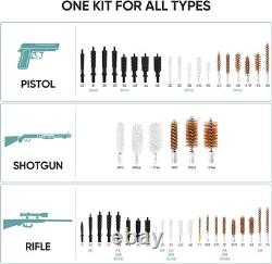 Universal Gun Cleaning Kit with Storage Case and Extra Stainless Steel Pick