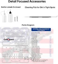 Universal Gun Cleaning Kit with Storage Case and Extra Stainless Steel Pick