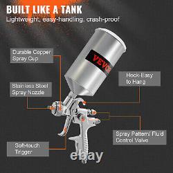 VEVOR HVLP Auto Paint Air Spray Gun Kit Gravity Feed Car Primer 1.4/1.8mm Nozzle