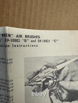 VINTAGE NOS Binks 59-10001 Wren Air Brush BINKS Kit Gun Gen Purpose Nozzle