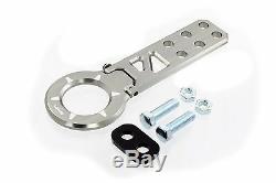 Vms Honda Acura Foldable Front Billet Aluminum Anodized Tow Hook Kit Gun Metal