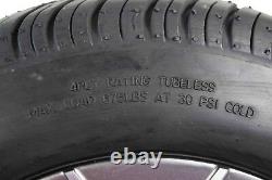 Yamaha 18 MASSFX Gun Metal Golf Cart 205/50-10 Tire Wheel Kit 10x7 Rim 4 Pack