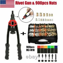 13'' Rivet Gun Kit Rivnut Thread Réglage Outil Nut Setter Nutsert Metric 900pcs