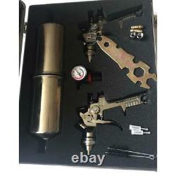 1.3mm /1,8mm 2pc Hvlp Spraygun Kit De Pistolet À Vaporisateur Primer Gravity Feed Régulateur D'air