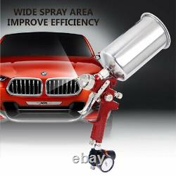 1.4mm 1.7 2.5mm Buse Hvlp Air Feed Spray Gun Kit Car Paint Primer Clearcoat Us