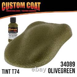 34089 Olive Green T74 Revêtement de benne de camion en uréthane en spray, kit pistolet pulvérisateur de 1 gallon