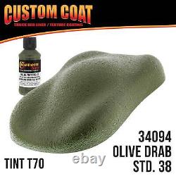 34094 Olive Drab T70 Revêtement de lit de camion en uréthane pulvérisé, kit de pistolet pulvérisateur de 1,5 gallon