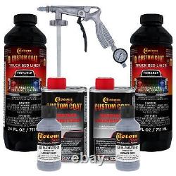36300 Gris Avion T92 Urethane Spray-On Revêtement de Benne de Camion, Kit de Pistolet de Pulvérisation de 2 Quarts