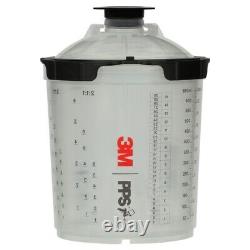 3M 26000 PPS 2.0 Tasse de pistolet pulvérisateur, kit de 50 couvercles et doublures, standard, 200 microns