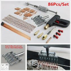 86pcs Dent Réparation Puller Kit Outils Carrosserie Main Soudeuse Gun Machine De Soudure