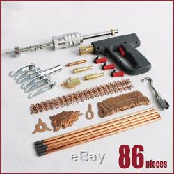 86pcs Dent Réparation Puller Kit Outils Carrosserie Main Soudeuse Gun Machine De Soudure