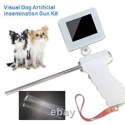 Anti-drop Visual Dog Artificial Insemination Gun Kit Caméra Écran Rotatif Nouveau