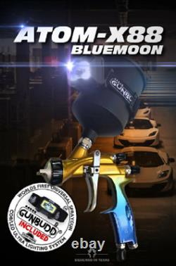AtomX88 Bluemoon LVLP-MP Kit de pistolet pulvérisateur de couche d'apprêt et de finition avec buses Kit 1.3 et 1.4