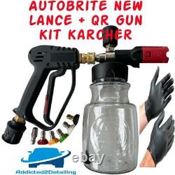 Autobrite Direct Nouvelle Lance à Mousse 1/4 Déconnexion Rapide + Kit Pistolet Pivotant Karcher