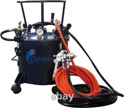 California Air Tools Cat-365c Pot sous pression de 5 gallons avec pistolet HVLP et kit de tuyau neuf