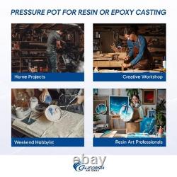 California Air Tools Cat-365c Pot sous pression de 5 gallons avec pistolet HVLP et kit de tuyau neuf